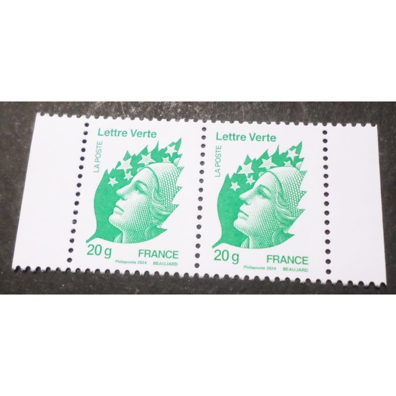 copy of FRANCE 2024 PAIRE VERTICALE les 2 timbres PASTEUR du CARNET 1924 neuf** MNH