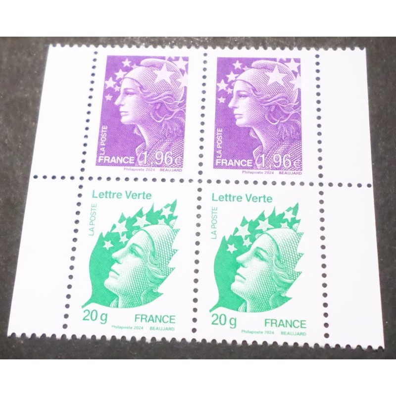FRANCE 2024 BLOC DE 4 timbres MARIANNE BEAUJARD du CARNET EUROPE neuf** MNH