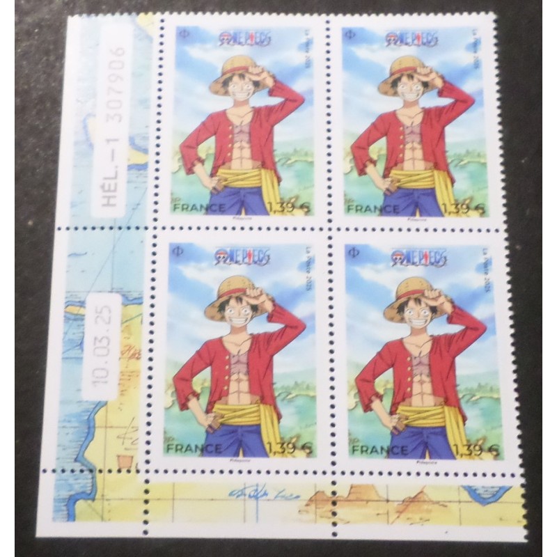 COIN DATE' ONE PIECE MANGA LUFFY TIMBRES FRANCE 2025 BD COMICS neuf** MNH E. ODA