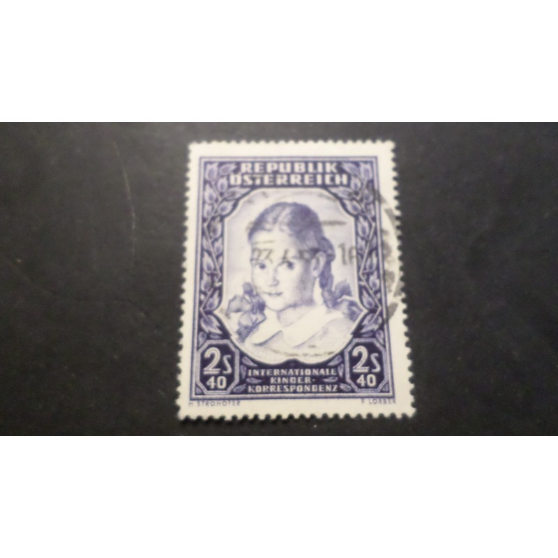 AUTRICHE 1952 TIMBRE YVERT 817 INTERNATIONALE KINDER, oblitéré