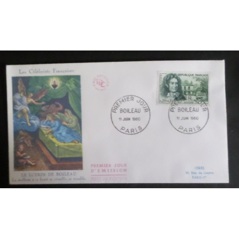 copy of FRANCE 1960 FDC 1° JOUR JOURNEE DU TIMBRE 1245 BATEAU POSE CABLE SOUS MARIN