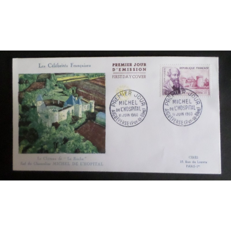 copy of FRANCE 1960 FDC 1° JOUR JOURNEE DU TIMBRE 1245 BATEAU POSE CABLE SOUS MARIN
