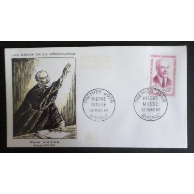 copy of FRANCE 1960 FDC 1° JOUR JOURNEE DU TIMBRE 1245 BATEAU POSE CABLE SOUS MARIN