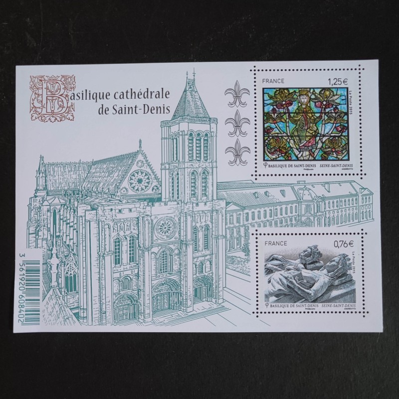 FRANCE 2015 BLOC TIMBRE F4930 CATHEDRALE SAINT DENIS ART ARCHITECTURE neuf** MNH