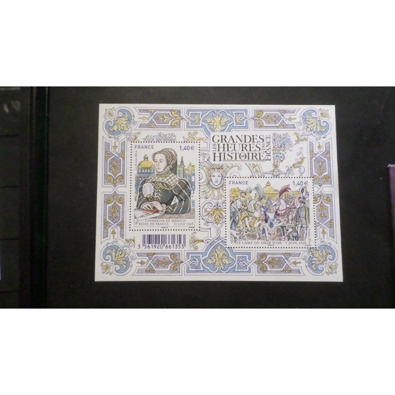 FRANCE 2016, FEUILLET GRANDES HEURES HISTOIRE F5067 MEDICIS, HENRI 8 neuf**, MNH