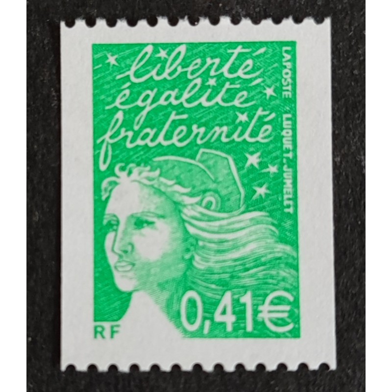 FRANCE 2002 timbre 3458b type MARIANNE ROULETTE neuf** MNH