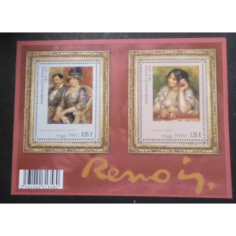 FRANCE 2009 BLOC FEUILLET TIMBRE F4406 RENOIR ART PEINTRE neuf** MNH