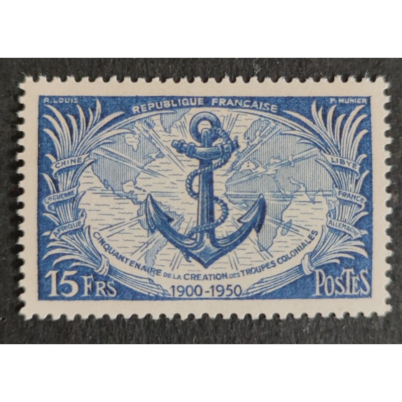 copy of FRANCE 1950 JOURNEE TIMBRE 863 FACTEUR RURAL neuf** VF MNH STAMP