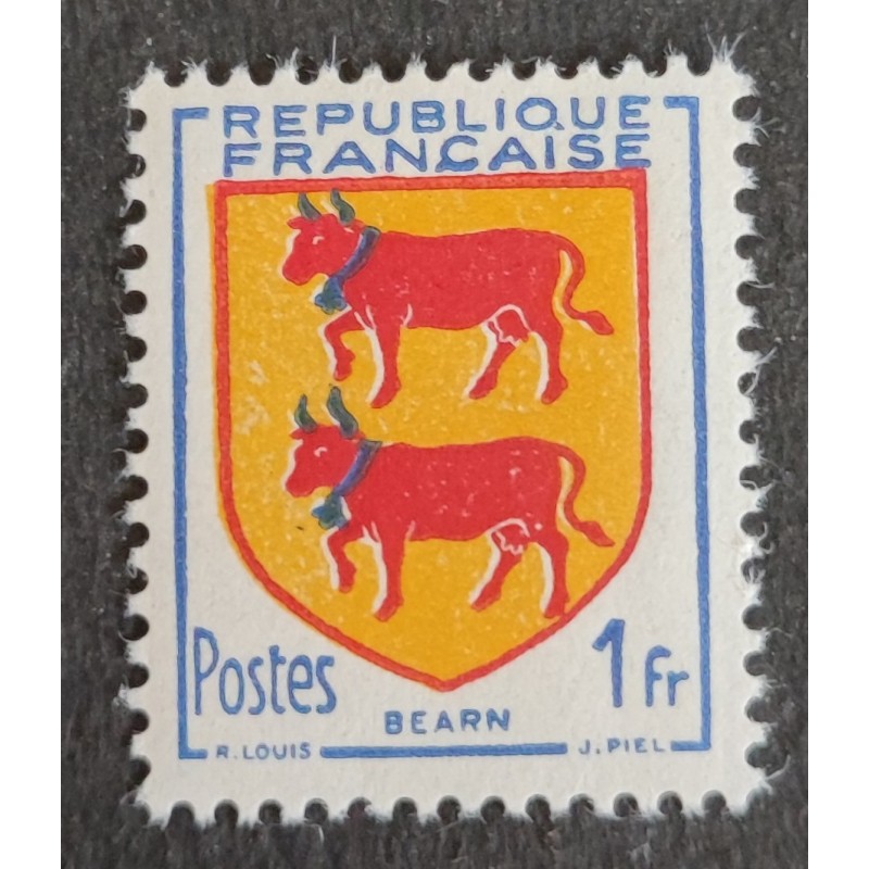 FRANCE 1951 TIMBRE 901 ARMOIRIES PROVINCES BEARN neuf** VF MNH STAMP
