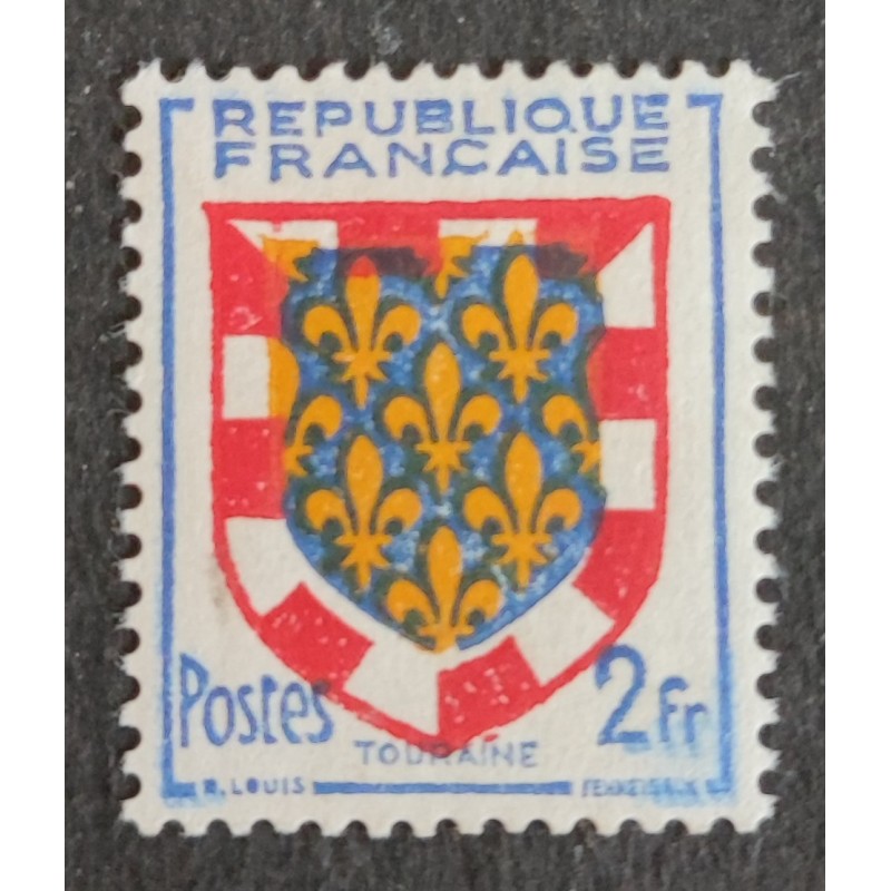FRANCE 1951 TIMBRE 902 ARMOIRIES PROVINCES TOURAINE neuf** VF MNH STAMP