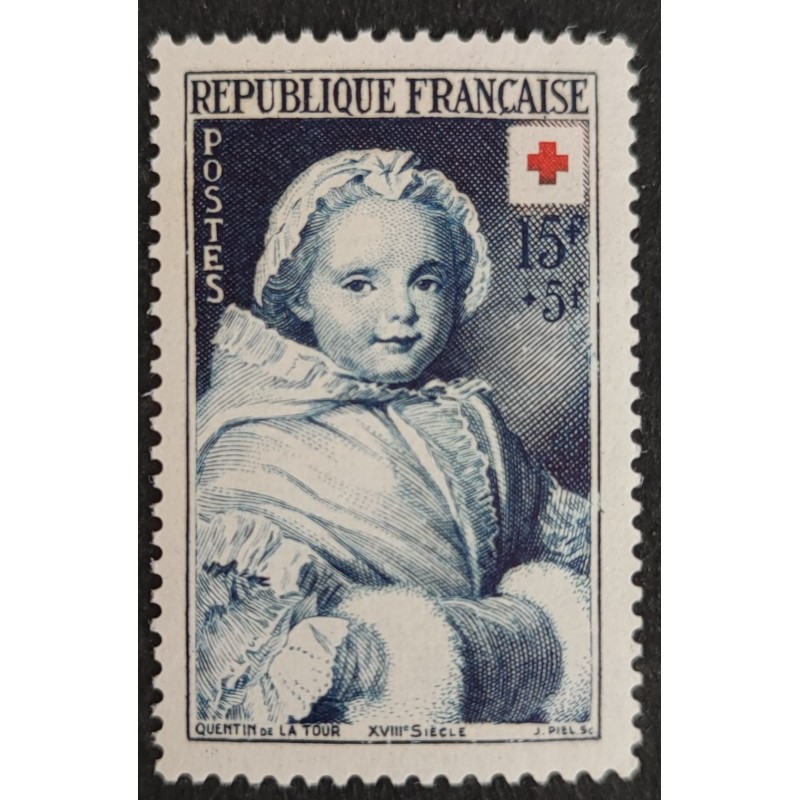 FRANCE 1951 TIMBRE 915 CROIX ROUGE QUENTIN DE LA TOUR neuf** VF MNH STAMP