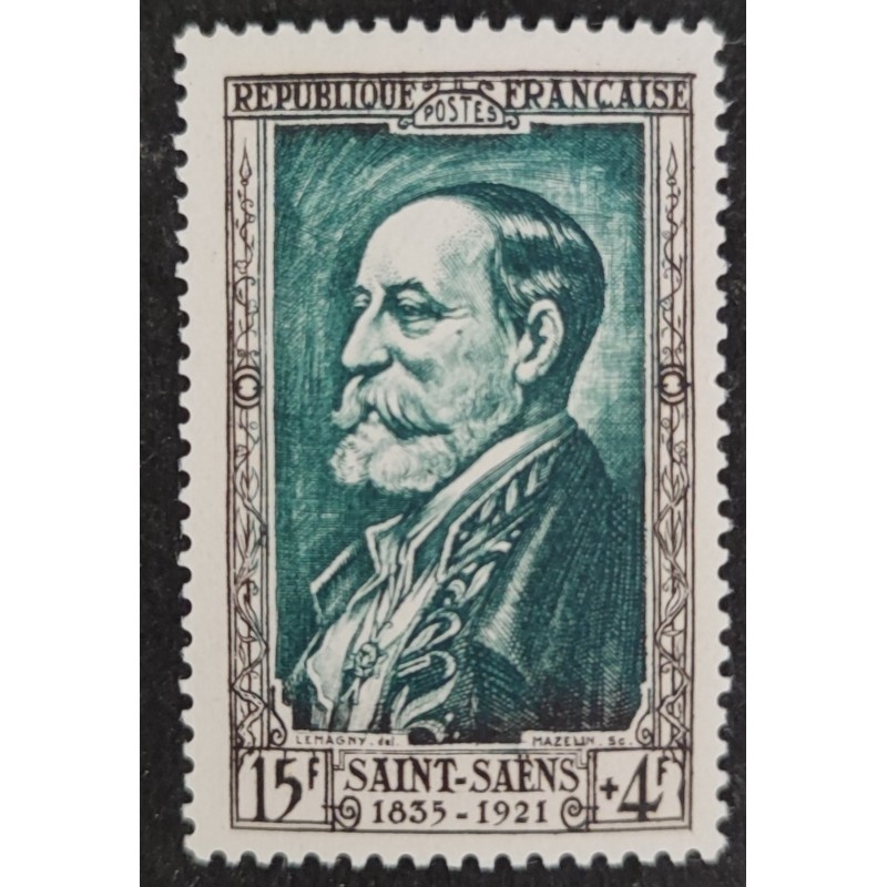 FRANCE 1952 TIMBRE 932 CELEBRITE SAINT SAENS neuf** VF MNH STAMP
