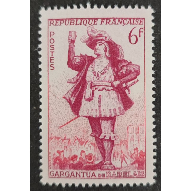 FRANCE 1953 TIMBRE 943 THEATRE GARGANTUA CELEBRITE neuf** VF MNH STAMP