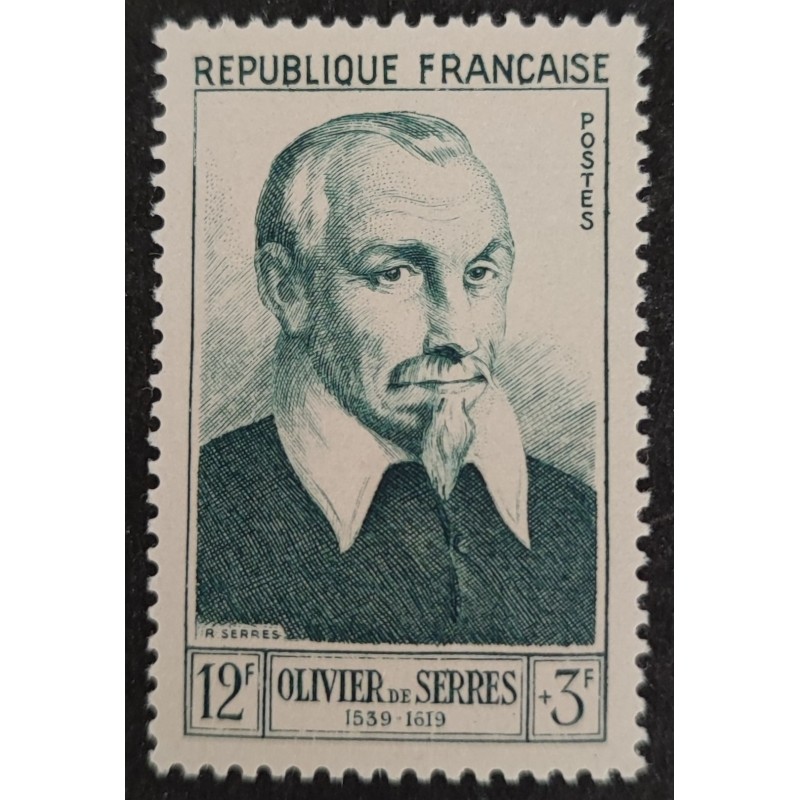 FRANCE 1953 TIMBRE 946 OLIVIER DE SERRES CELEBRITE neuf** VF MNH STAMP