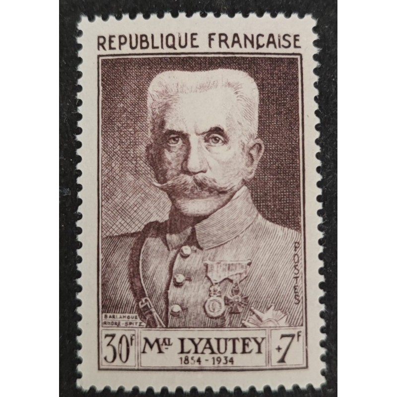 FRANCE 1953 TIMBRE 950 LYAUTEY CELEBRITE MINISTRE DES ARMEES neuf** VF MNH STAMP