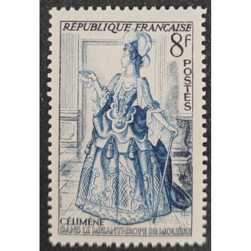 FRANCE 1953 TIMBRE 956 THEATRE CELEBRITE CELIMENE neuf** VF MNH STAMP