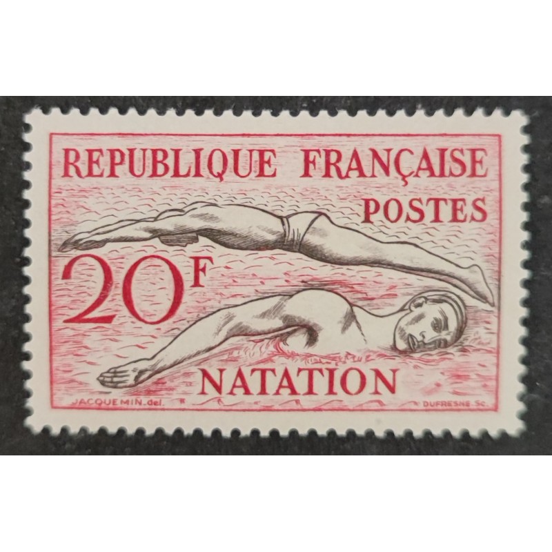 FRANCE 1953 TIMBRE 960 NATATION SPORT neuf** VF MNH STAMP