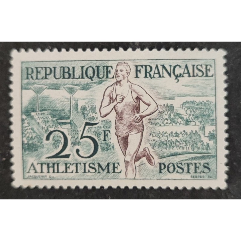 FRANCE 1953 TIMBRE 961 ATHLETISME SPORT neuf** VF MNH STAMP