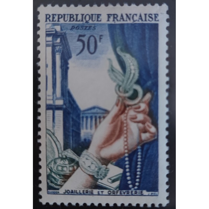 FRANCE 1954 TIMBRE 973 PRODUCTIONS DE LUXE JOIAILLERIE ART neuf** VF MNH STAMP