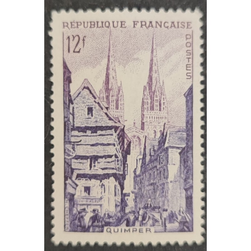 FRANCE 1954 TIMBRE 979 SERIE TOURISTIQUE QUIMPER neuf** VF MNH STAMP
