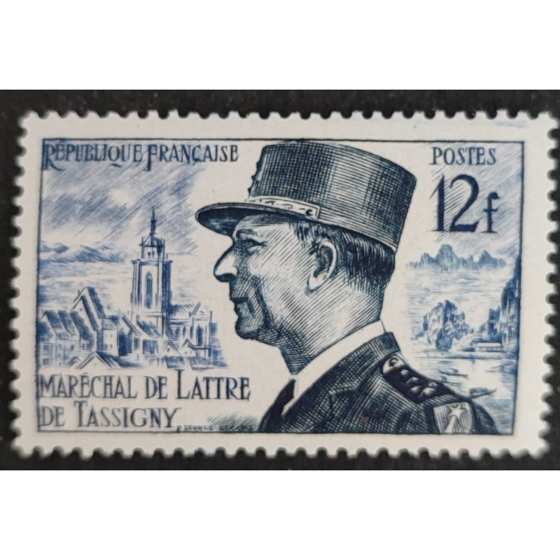 FRANCE 1954 TIMBRE 982 MARECHAL DE LATTRE DE TASSIGNY neuf** VF MNH STAMP