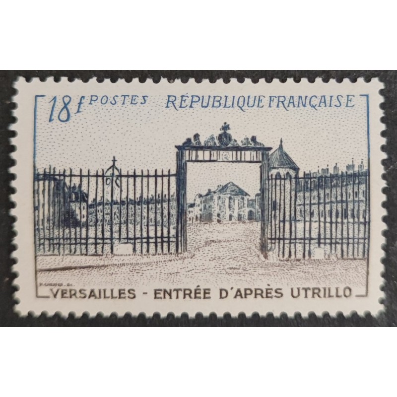 FRANCE 1954 TIMBRE 988 GRILLE CHATEAU VERSAILLES neuf** VF MNH STAMP
