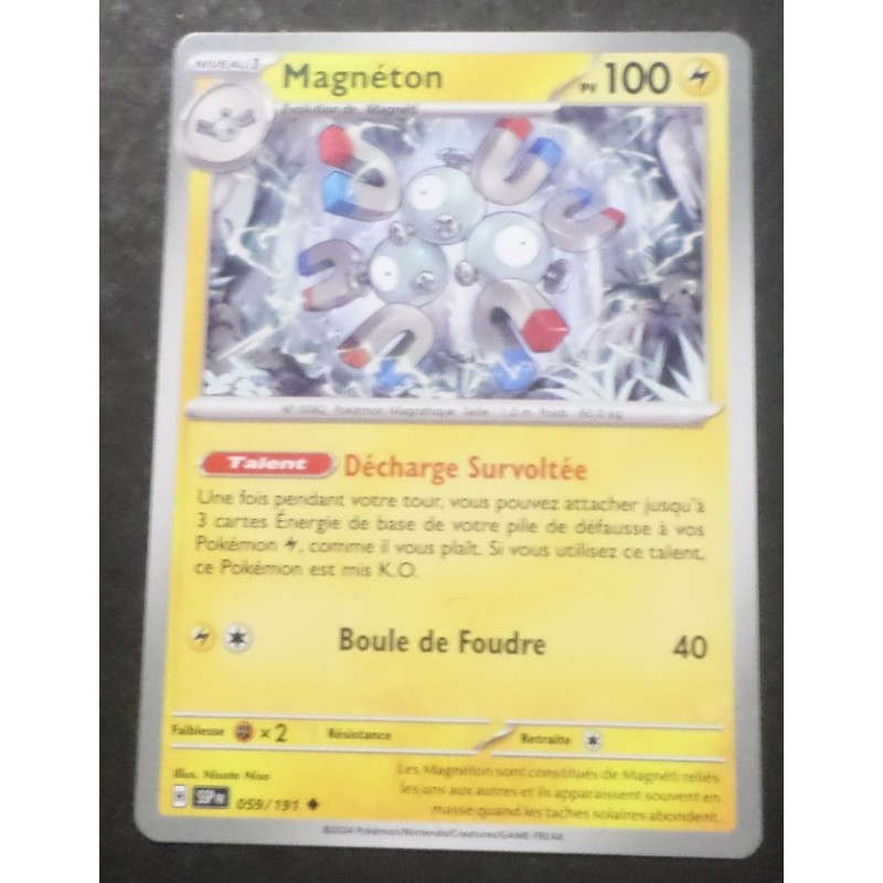 MAGNETON BOULE FOUDRE Étincelles Déferlantes 059/191 Carte POKEMON CARD FR Neuve
