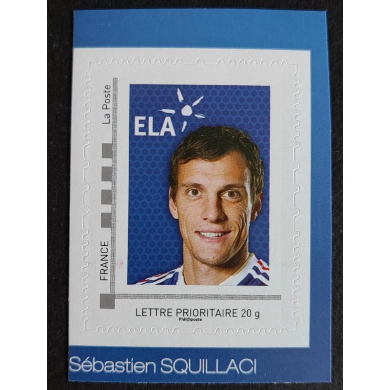 FRANCE 2010 timbre COLLECTOR SQUILLACI FOOTBALL SPORT ADHESIF neuf** MNH STAMP