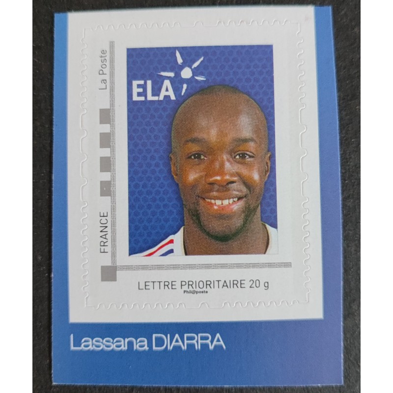 FRANCE 2010 timbre COLLECTOR L DIARRA FOOTBALL SPORT ADHESIF neuf** MNH STAMP