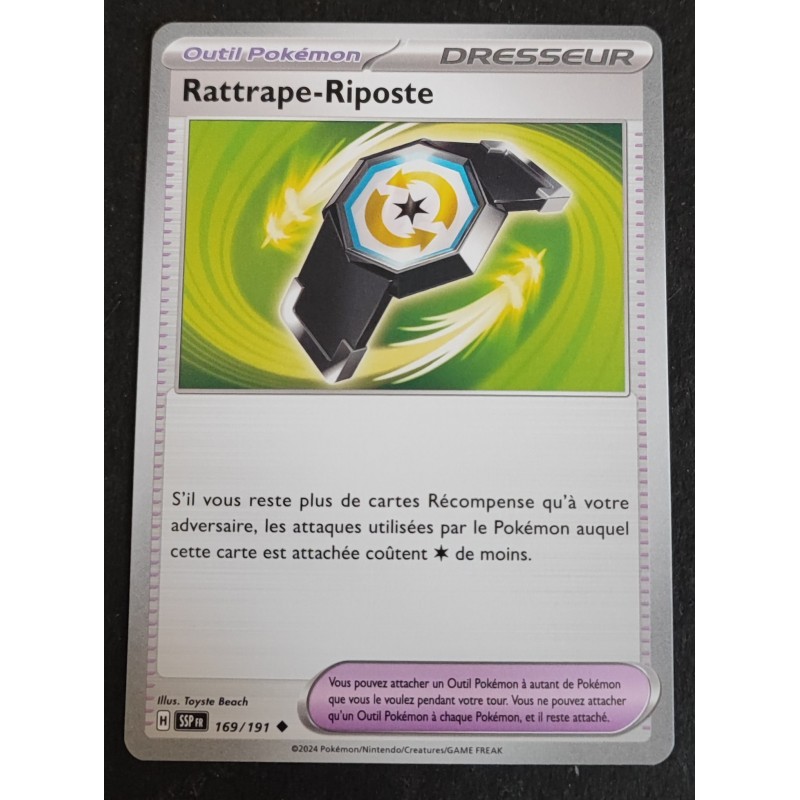 RATTRAPE RIPOSTE DRESSEUR 169/191 Carte Pokémon CARD FR Neuve