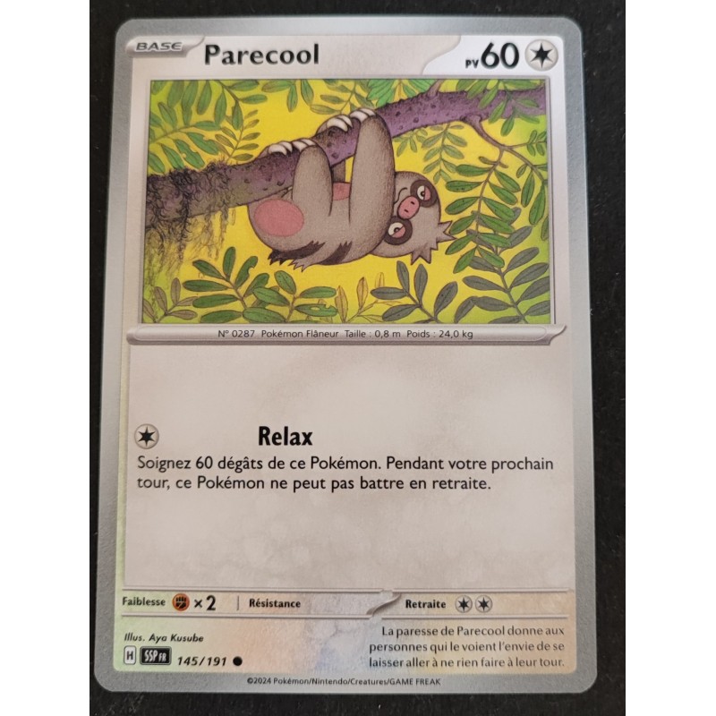 PARECOOL RELAX 60pv 145/191 Carte Pokémon CARD FR Neuve