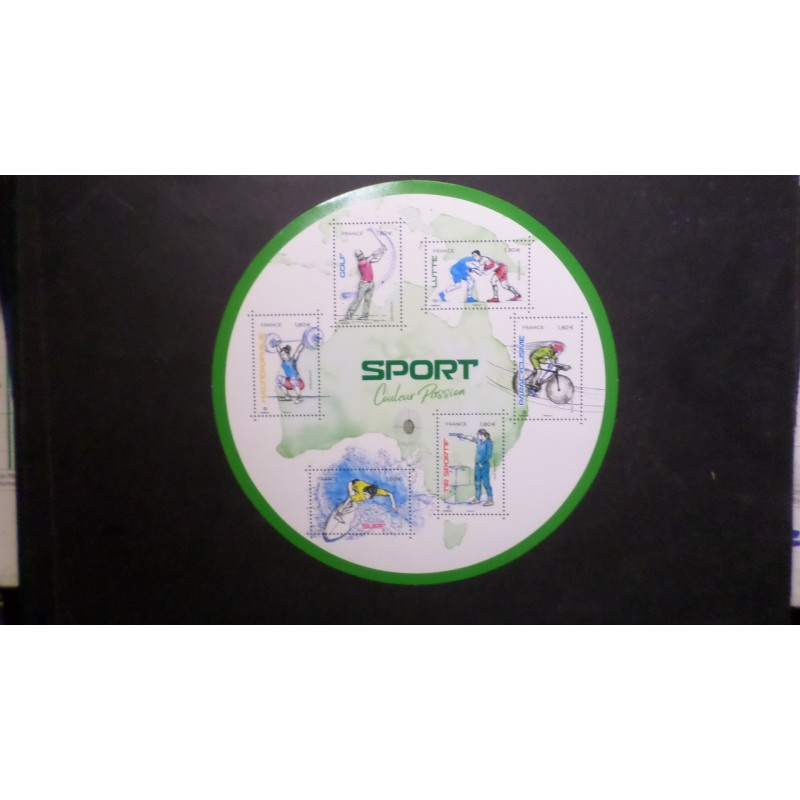 BLOC SPORTS FRANCE 2023, COULEUR PASSION, timbres neufs**, VF MNH STAMPS