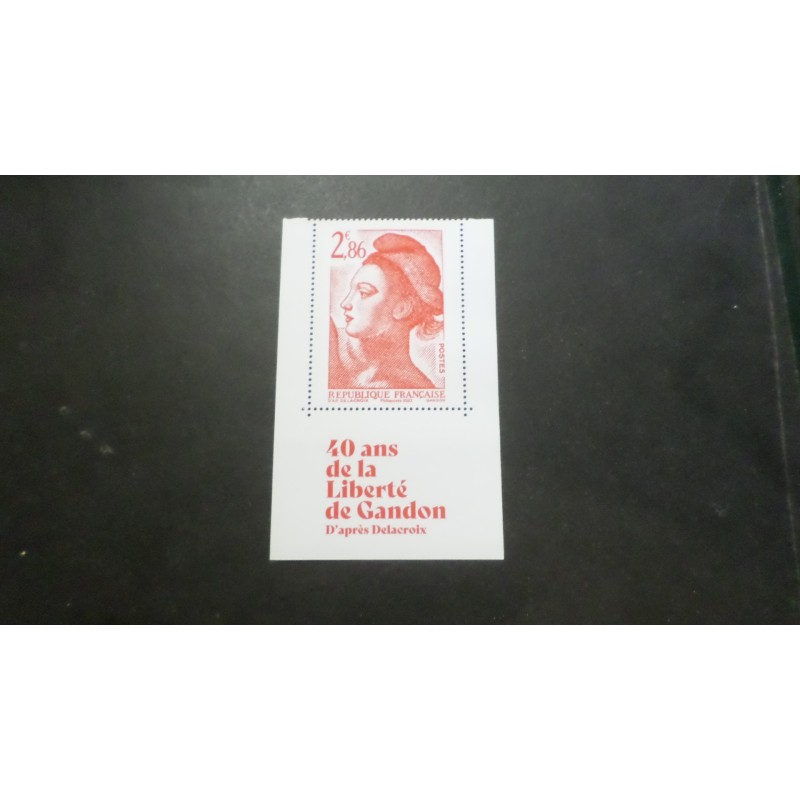 FRANCE 2022 TIMBRE GRAND FORMAT LIBERTE' GANDON ROUGE, neuf** MNH