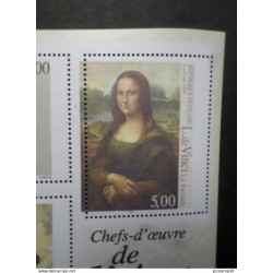 VARIETE' PIQUAGE DECALAGE, FRANCE 1999 BLOC timbres 23, PAINTING, ART, neuf**, MNH, DALLAY 3260Aa
