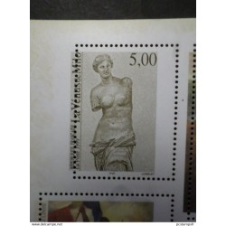 VARIETE' PIQUAGE DECALAGE, FRANCE 1999 BLOC timbres 23, PAINTING, ART, neuf**, MNH, DALLAY 3260Aa