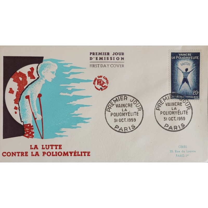 copy of FRANCE 1960 FDC 1° JOUR JOURNEE DU TIMBRE 1245 BATEAU POSE CABLE SOUS MARIN