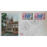 FRANCE 1960 FDC 1° JOUR TIMBRE DE SERVICE 19 ET 21 CONSEIL EUROPE DRAPEAUX FLAGS