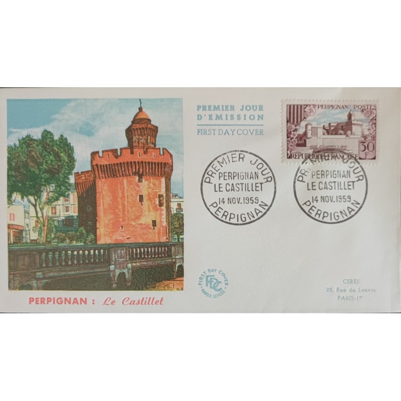 copy of FRANCE 1960 FDC 1° JOUR JOURNEE DU TIMBRE 1245 BATEAU POSE CABLE SOUS MARIN