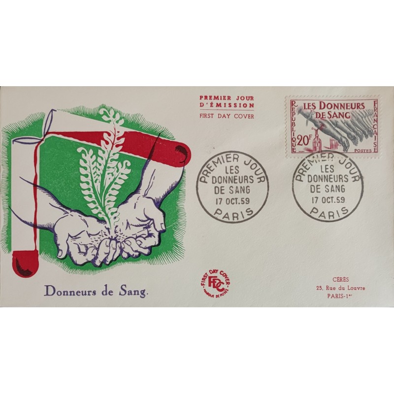 copy of FRANCE 1960 FDC 1° JOUR JOURNEE DU TIMBRE 1245 BATEAU POSE CABLE SOUS MARIN