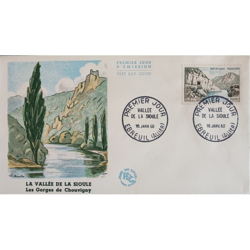 copy of FRANCE 1960 FDC 1° JOUR JOURNEE DU TIMBRE 1245 BATEAU POSE CABLE SOUS MARIN