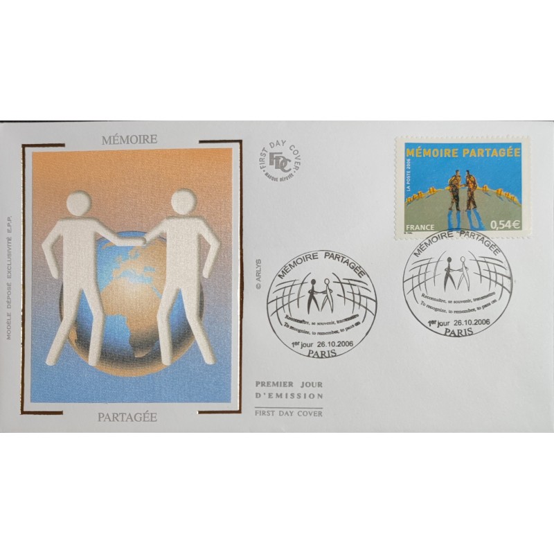 FRANCE 2006 FDC 1° JOUR  TIMBRE 3976 MEMOIRE PARTAGEE