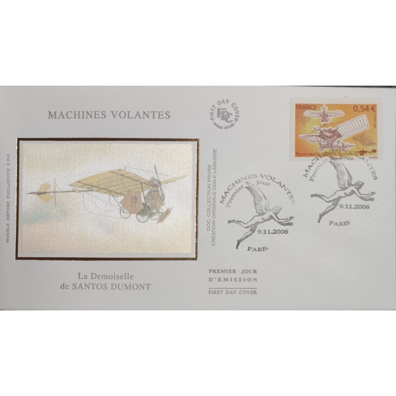 copy of FRANCE 2006 FDC 1° JOUR TIMBRE 3979 MACHINES VOLANTES LA DEMOISELLE  S DUMONT