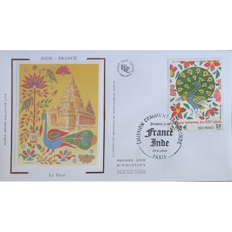 FRANCE 2003 FDC 1° JOUR TIMBRE 3630 ART TABLEAU JOAILLERIE NDIENNE LE PAN