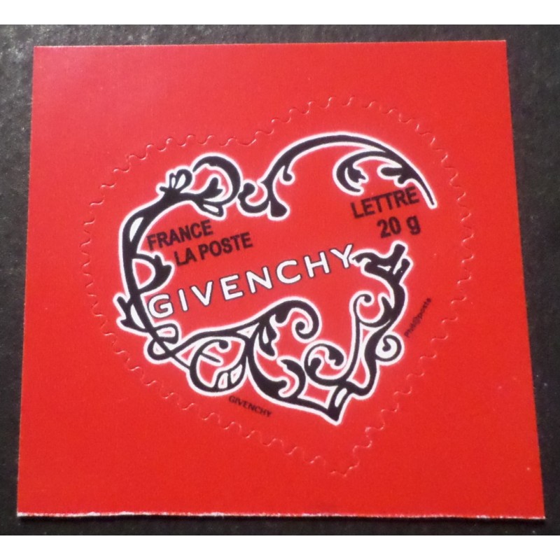 copy of FRANCE 2007 TP 102 AUTOADHESIF COEUR SAINT VALENTIN GIVENCHY neuf** MNH STAMP