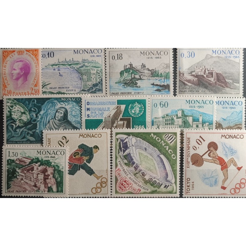 MONACO LOT TIMBRES ANNEES '60 neufs** LUXE MNH STAMPS J012