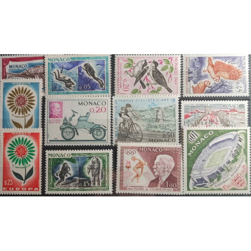 copy of MONACO LOT TIMBRES ANNEES '60 neufs** LUXE MNH STAMPS J012