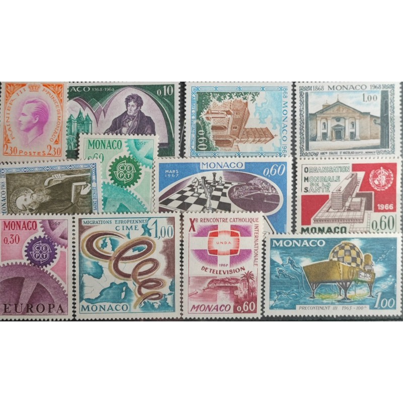 MONACO LOT TIMBRES ANNEES '60 neufs** LUXE MNH STAMPS J025