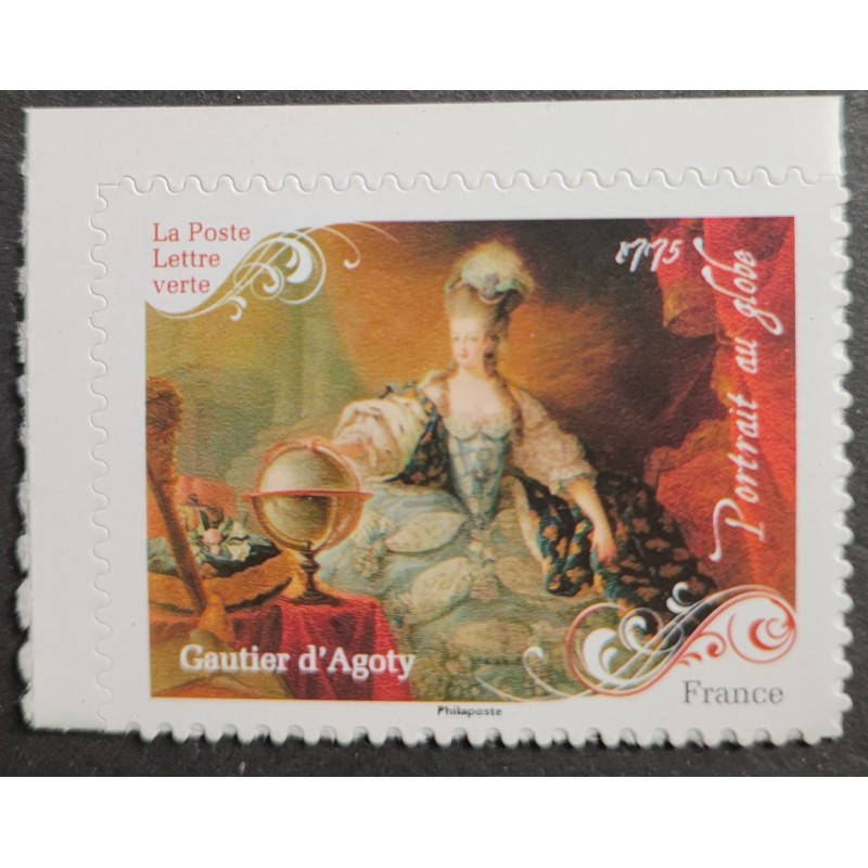 TIMBRE FRANCE 2024 ART GLOBE PEINTURE GAUTIER D'AGOTY AUTOADHESIF neuf** MNH