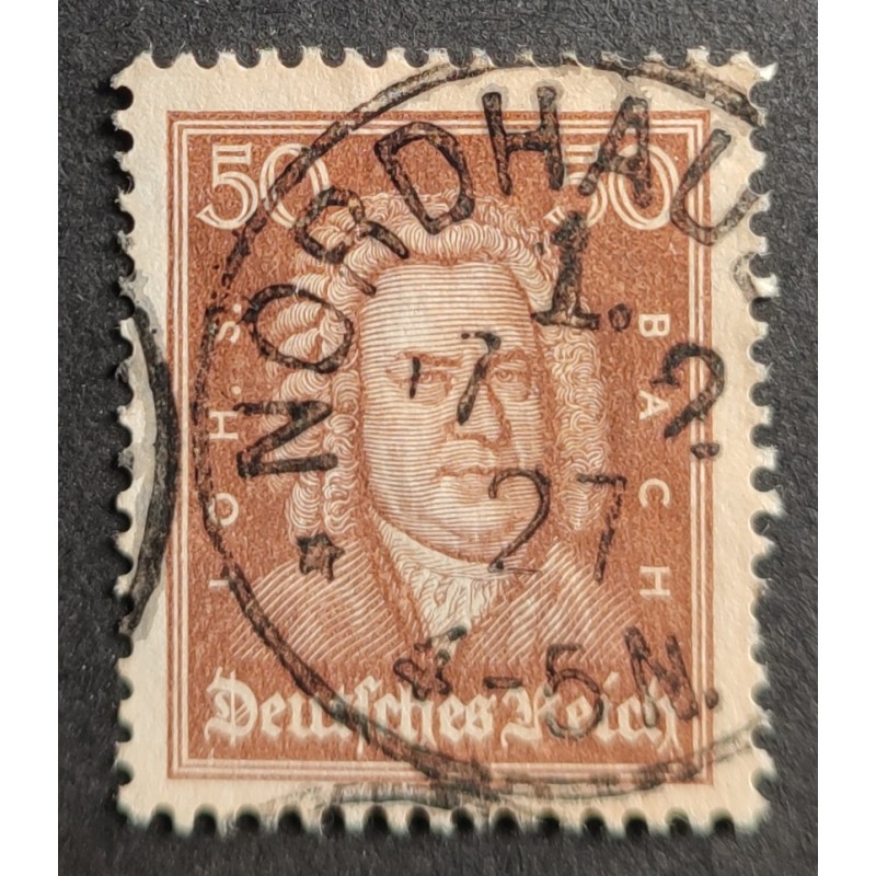 ALLEMAGNE GERMANY 1926-27 TIMBRE CLASSIQUE 388 BACH oblitéré cachet rond