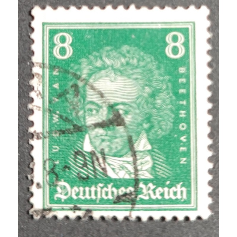 copy of ALLEMAGNE GERMANY 1926-27 TIMBRE CLASSIQUE 388 BACH oblitéré cachet rond